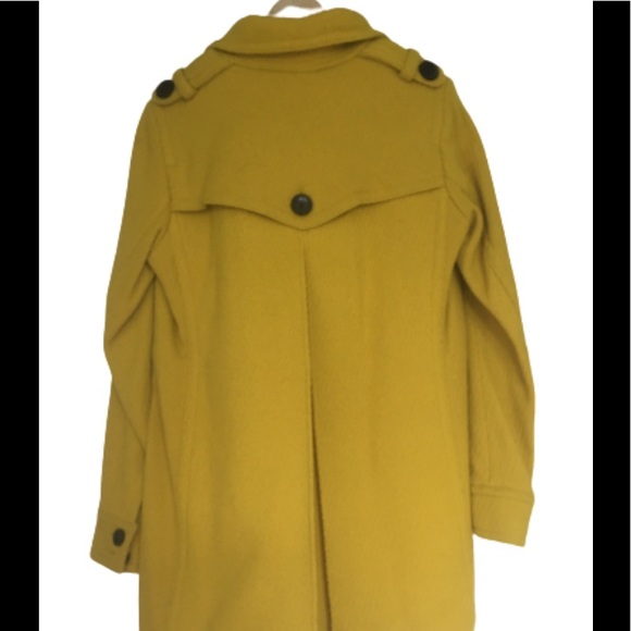 CLUB MONACO PEA COAT  MUSTARD YELLOW COLOR MEDIUM SIZE MEDIUM NWT - Picture 7 of 7